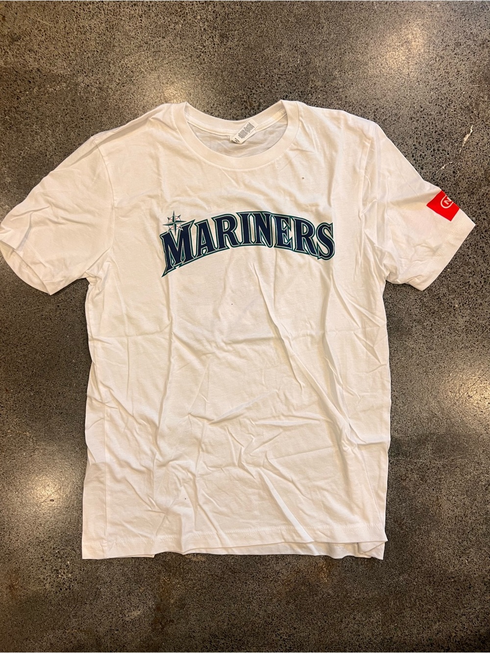 Mariners White Short Sleeve Logo Tee